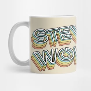 Stevie Wonder Retro Typography Faded Style Mug